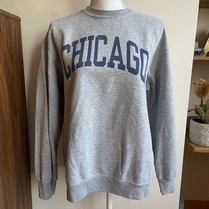 Fruit of the Loom Gray Chicago Crewneck Sweater